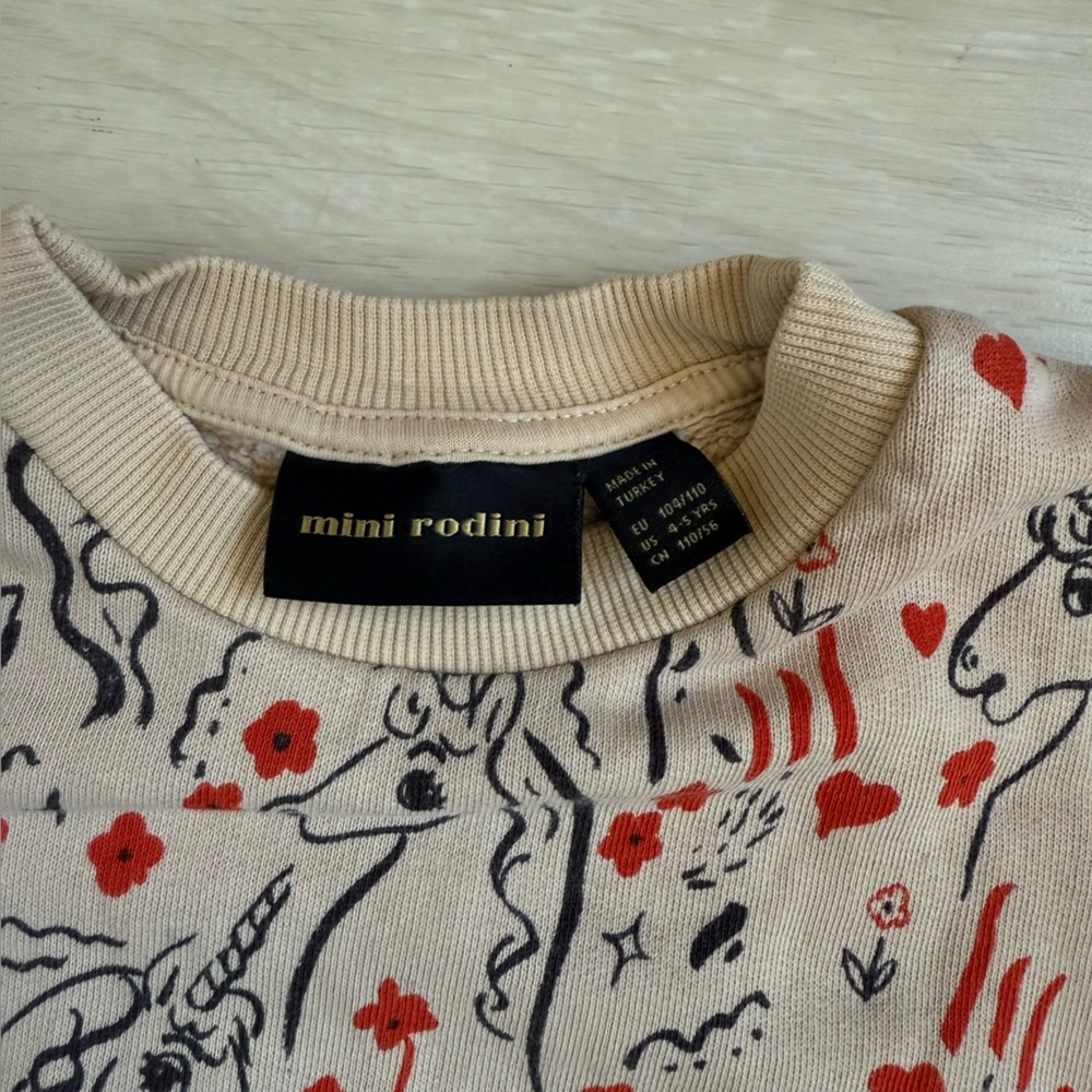 Mini Rodini Unicorn Sweatshirt 4-5 yrs 104/110 EU - Picture 3 of 6